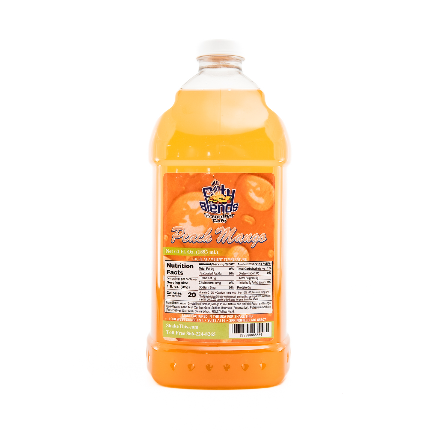 City Blends - Peach Mango Puree #4 (1/2 gal)